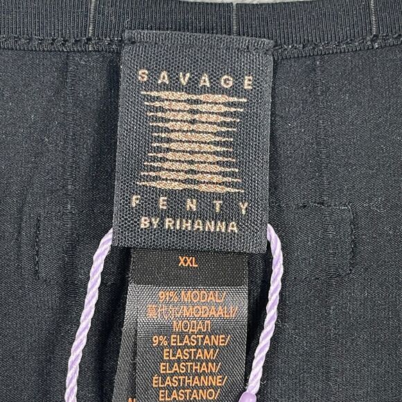 Savage X Fenty Sleep Tank Top Men 2XL Black Modal Round Neck Sleeveless Pullover - Picture 4 of 12